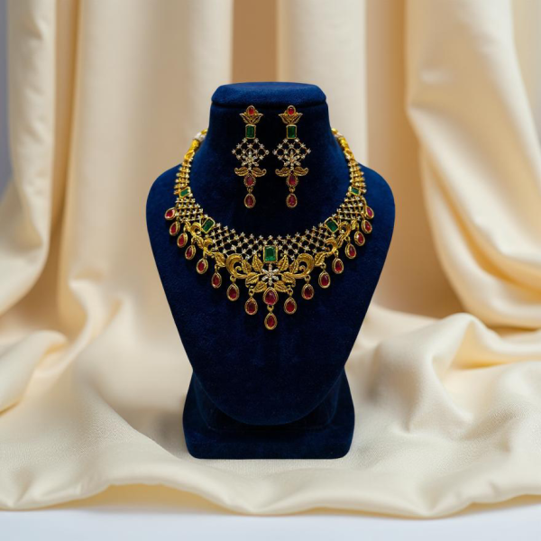 Matt Polish Cz Necklace