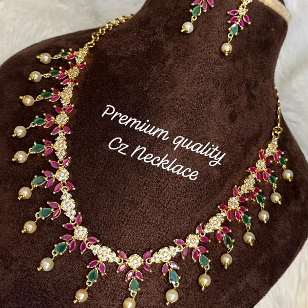 Multi stone Cz necklace